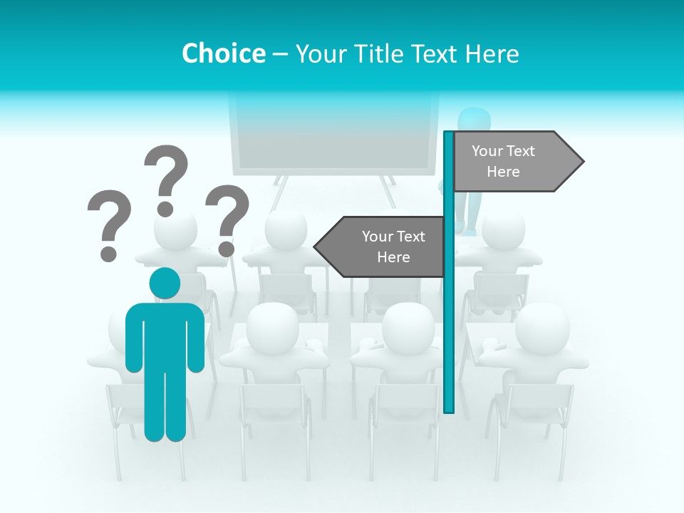 Blackboard People Studying PowerPoint Template