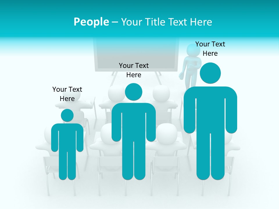 Blackboard People Studying PowerPoint Template