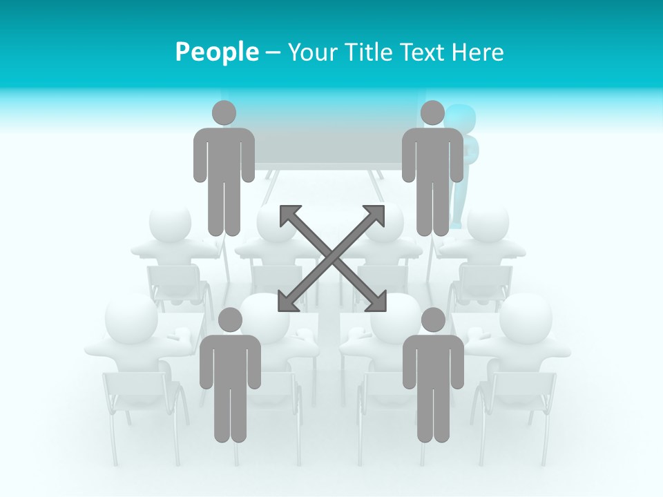 Blackboard People Studying PowerPoint Template