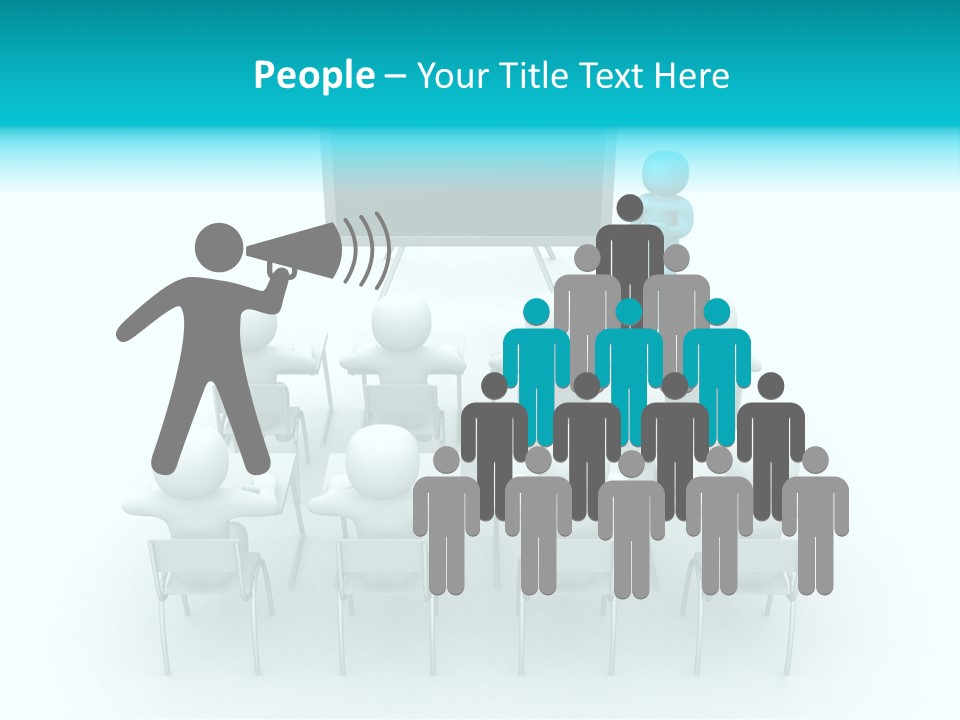 Blackboard People Studying PowerPoint Template