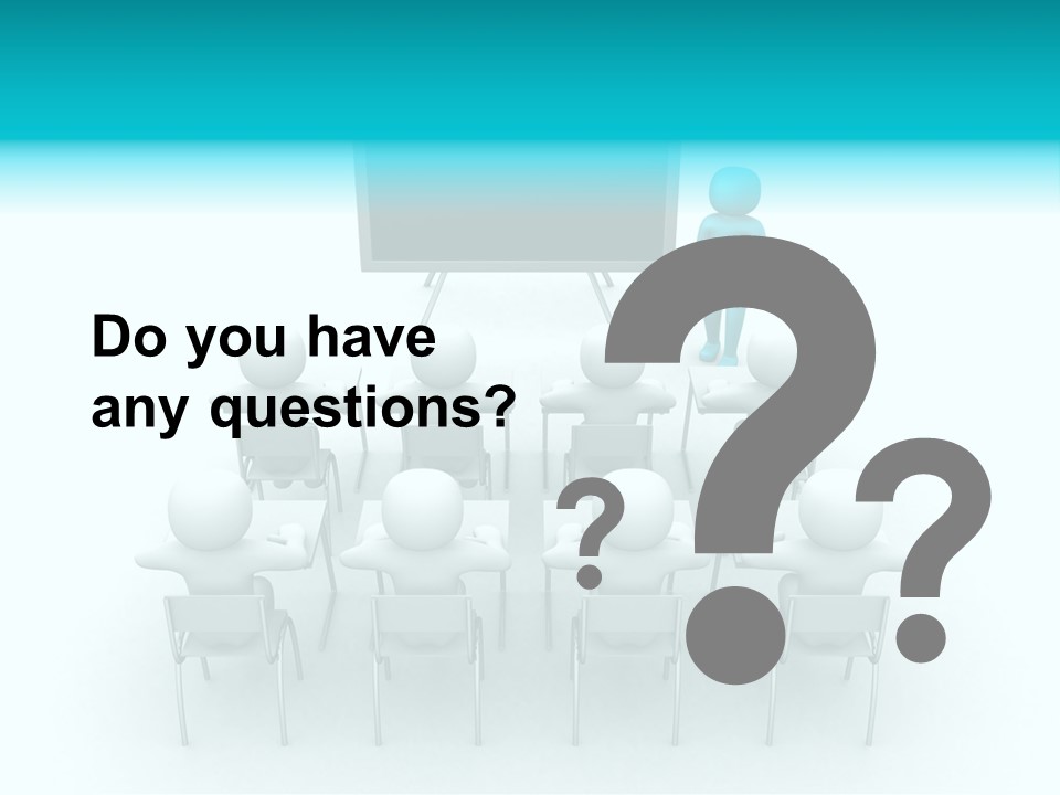 Blackboard People Studying PowerPoint Template