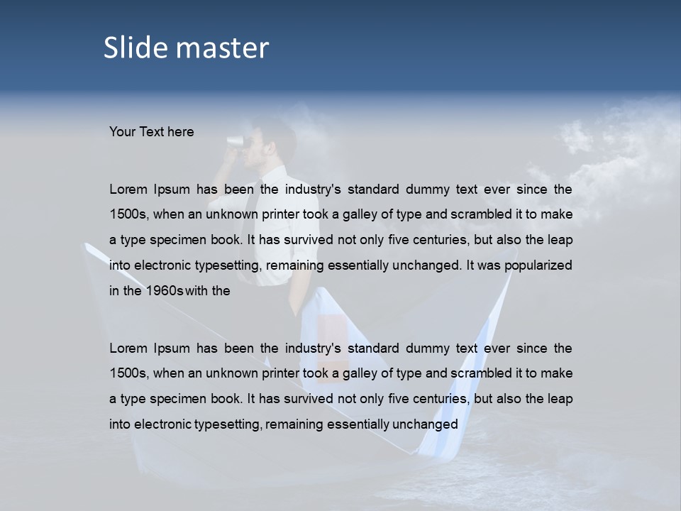 Spyglass Sea Rain PowerPoint Template