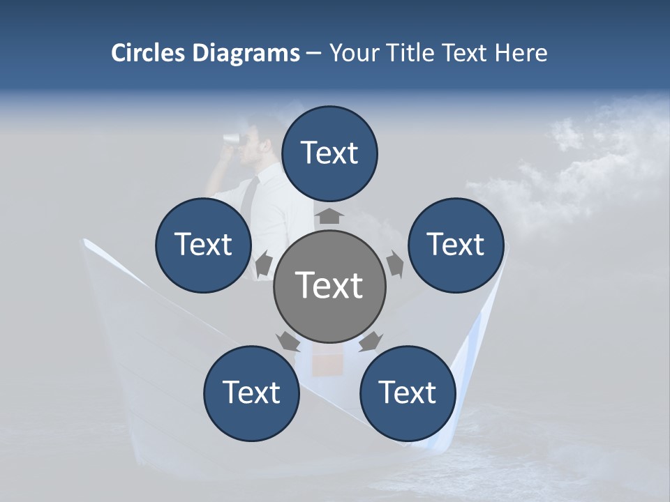 Spyglass Sea Rain PowerPoint Template