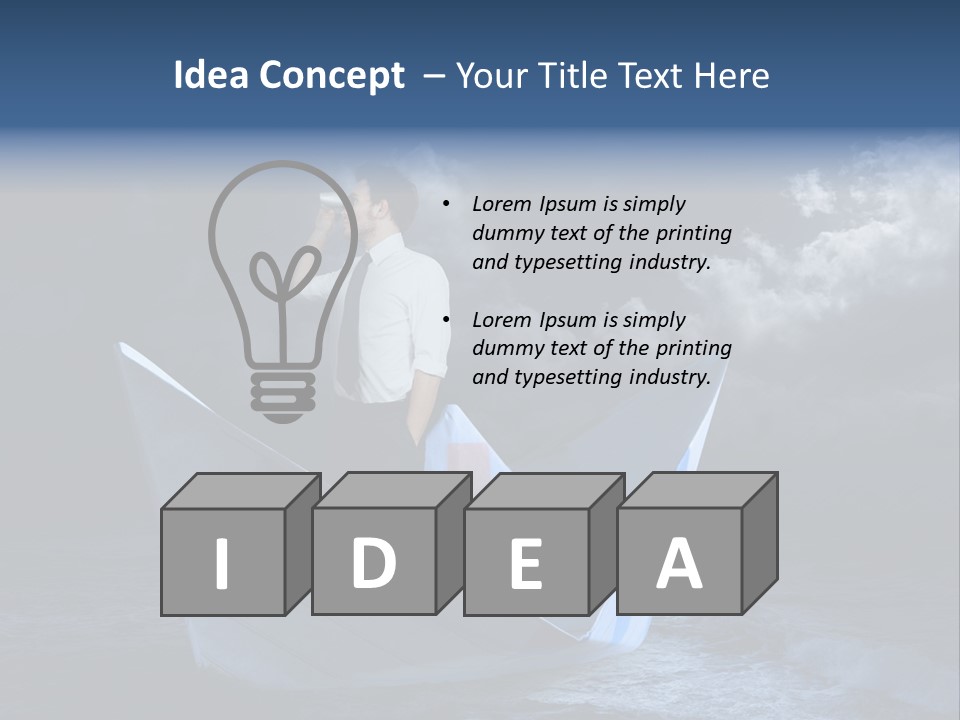 Spyglass Sea Rain PowerPoint Template