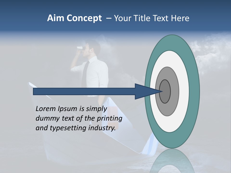 Spyglass Sea Rain PowerPoint Template