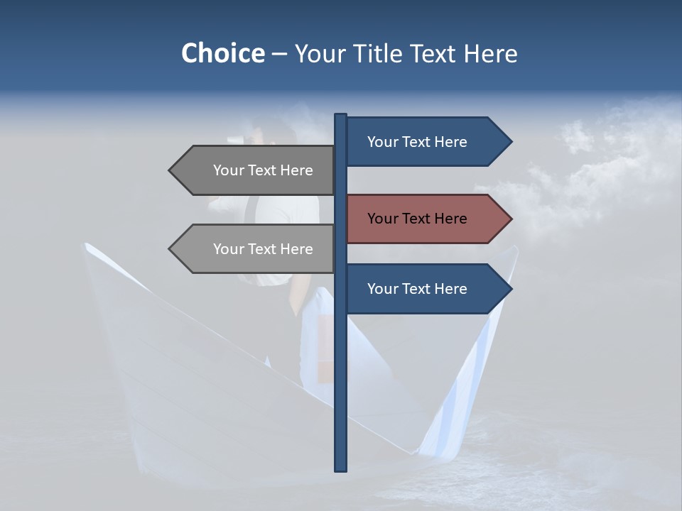 Spyglass Sea Rain PowerPoint Template