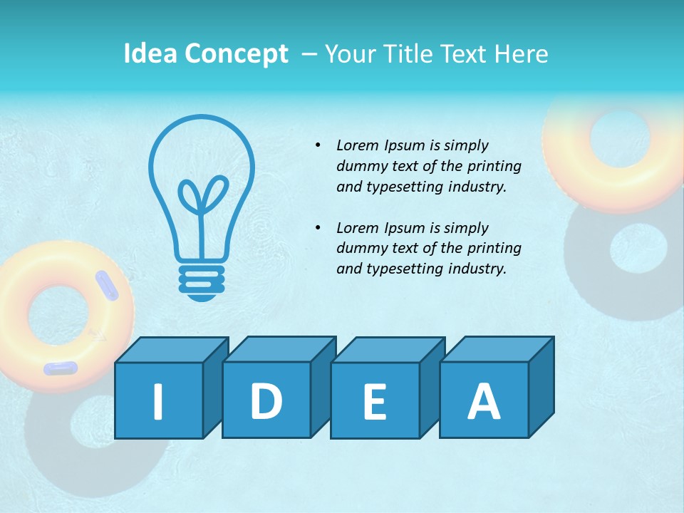 Family Float Kids PowerPoint Template