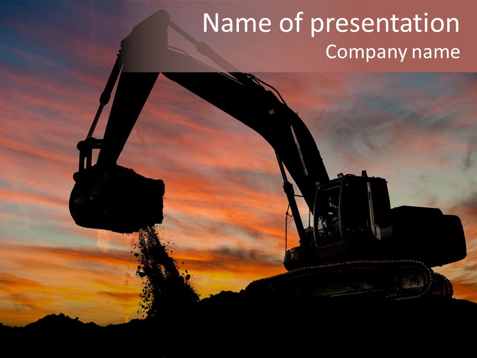 Machinery Unloading Daybreak PowerPoint Template