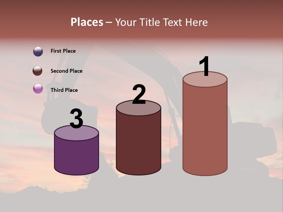 Machinery Unloading Daybreak PowerPoint Template