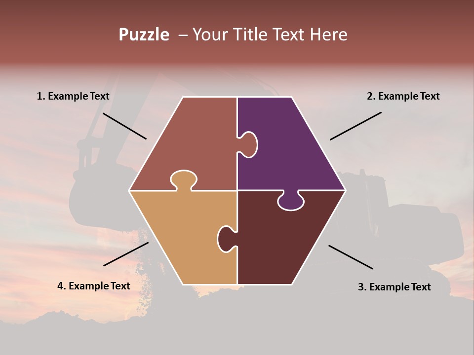 Machinery Unloading Daybreak PowerPoint Template