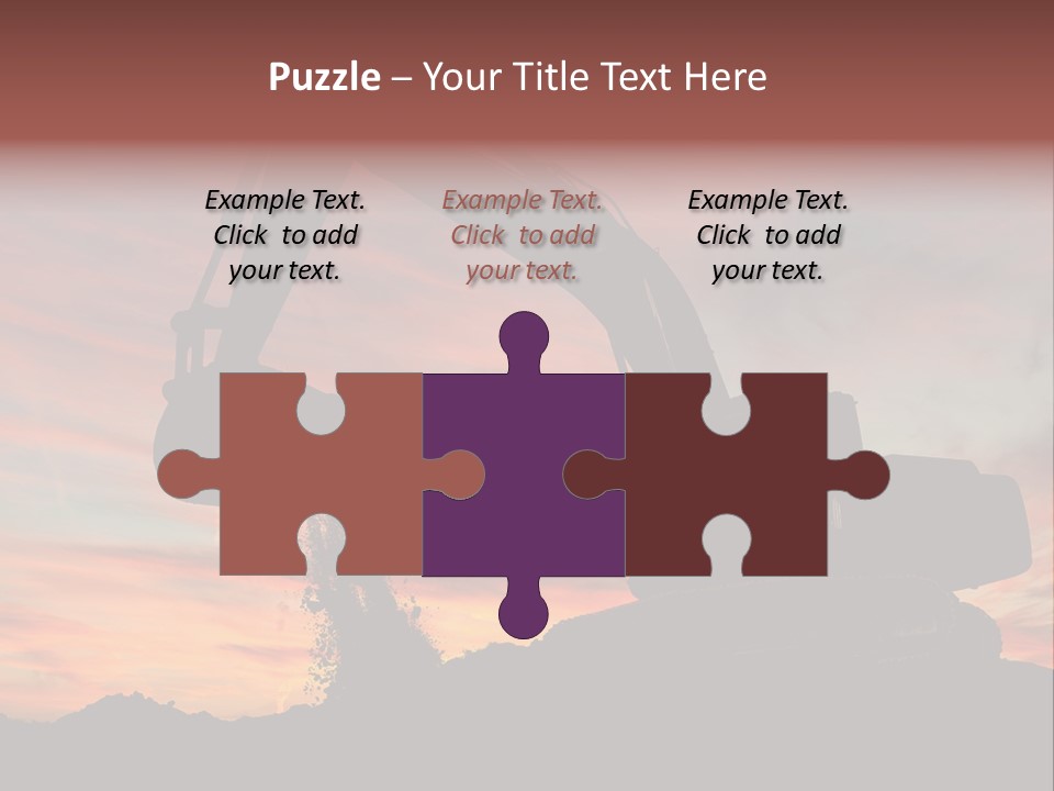 Machinery Unloading Daybreak PowerPoint Template