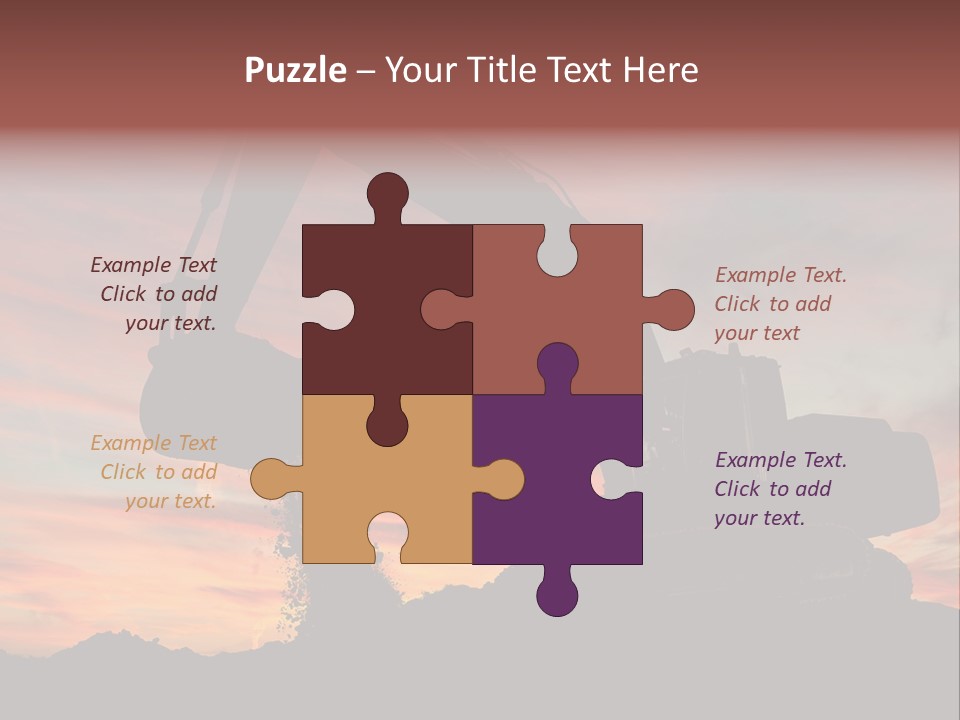 Machinery Unloading Daybreak PowerPoint Template