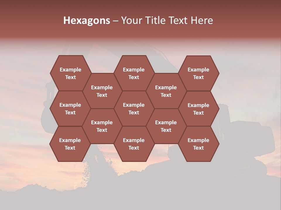 Machinery Unloading Daybreak PowerPoint Template