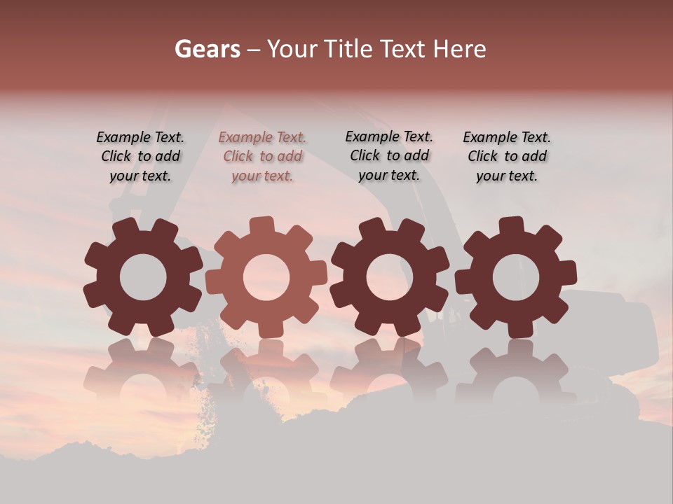 Machinery Unloading Daybreak PowerPoint Template