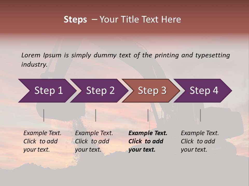 Machinery Unloading Daybreak PowerPoint Template