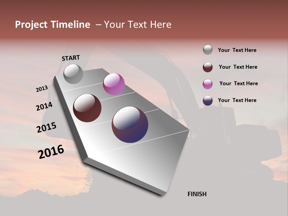 Machinery Unloading Daybreak PowerPoint Template