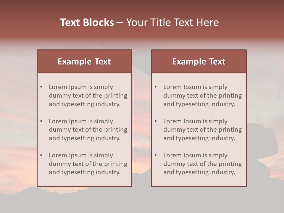 Machinery Unloading Daybreak PowerPoint Template
