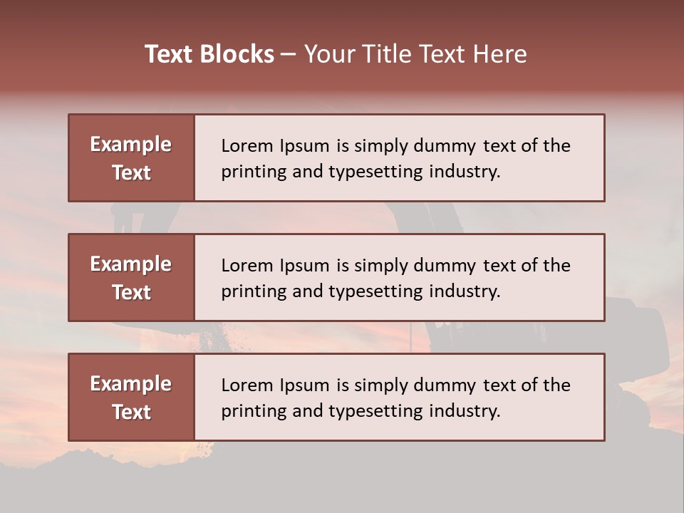 Machinery Unloading Daybreak PowerPoint Template