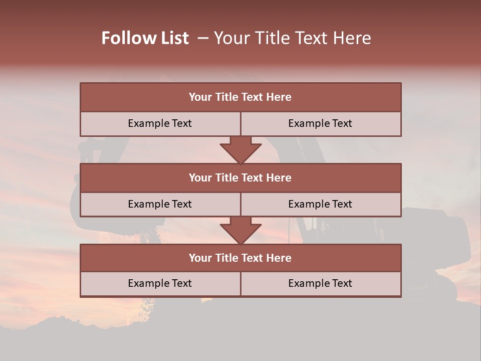 Machinery Unloading Daybreak PowerPoint Template