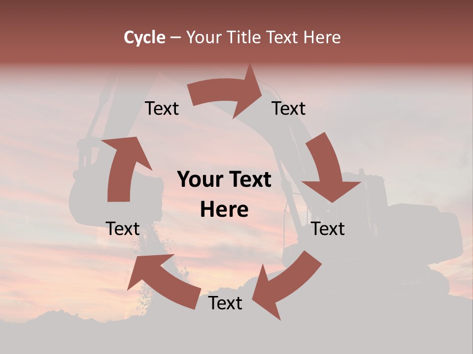 Machinery Unloading Daybreak PowerPoint Template