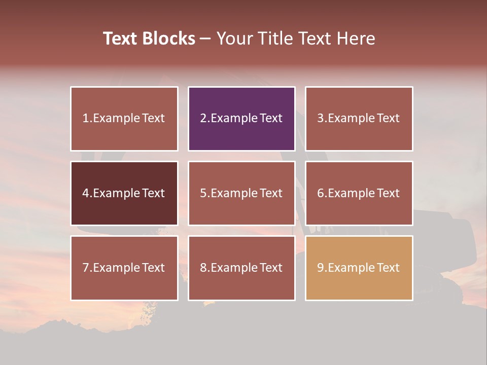 Machinery Unloading Daybreak PowerPoint Template