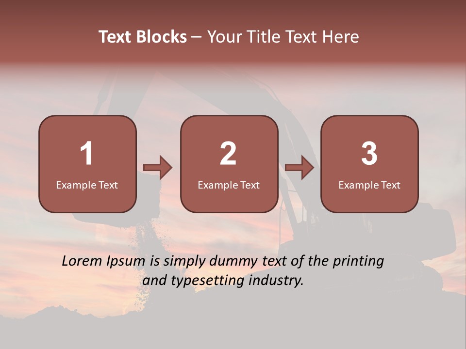 Machinery Unloading Daybreak PowerPoint Template