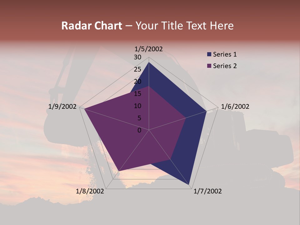 Machinery Unloading Daybreak PowerPoint Template