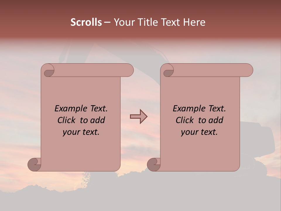 Machinery Unloading Daybreak PowerPoint Template