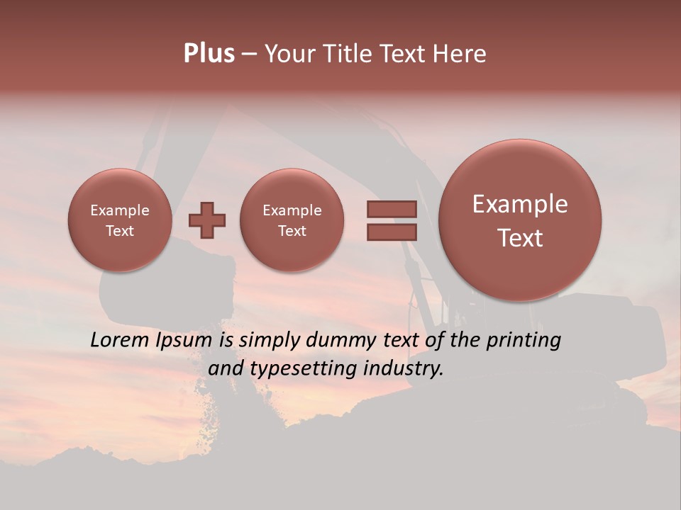 Machinery Unloading Daybreak PowerPoint Template