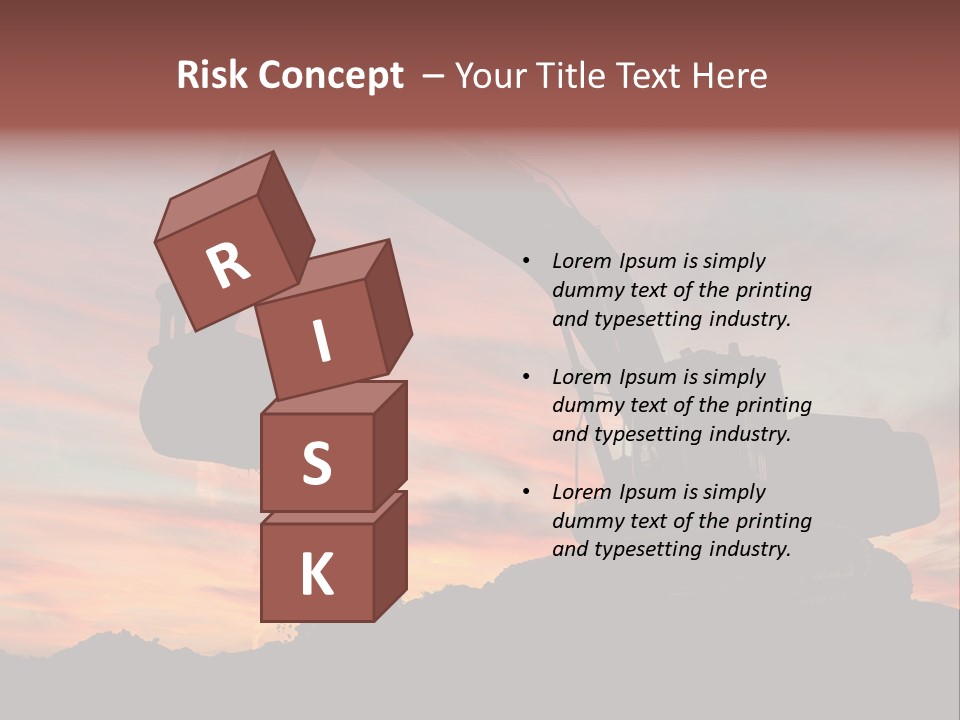 Machinery Unloading Daybreak PowerPoint Template