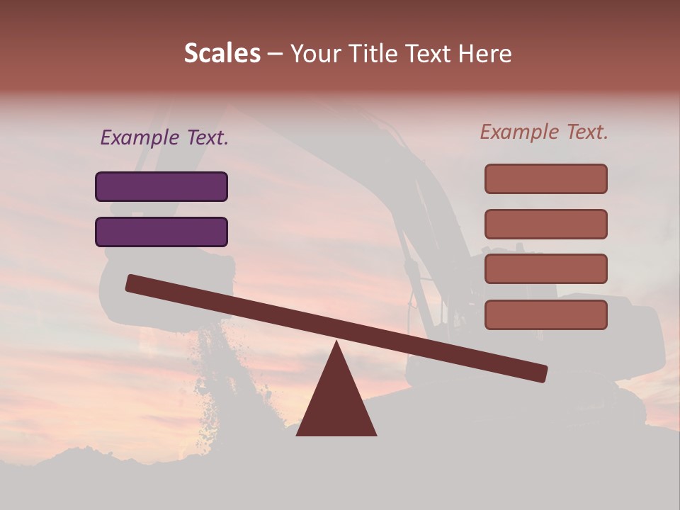 Machinery Unloading Daybreak PowerPoint Template