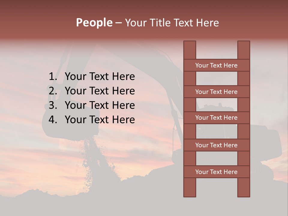 Machinery Unloading Daybreak PowerPoint Template