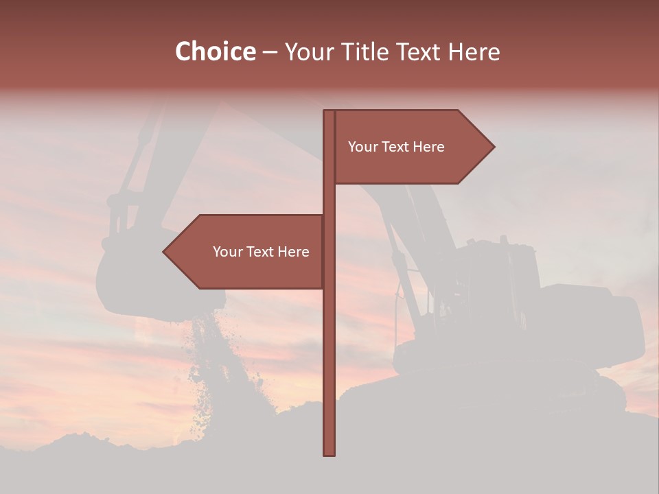 Machinery Unloading Daybreak PowerPoint Template