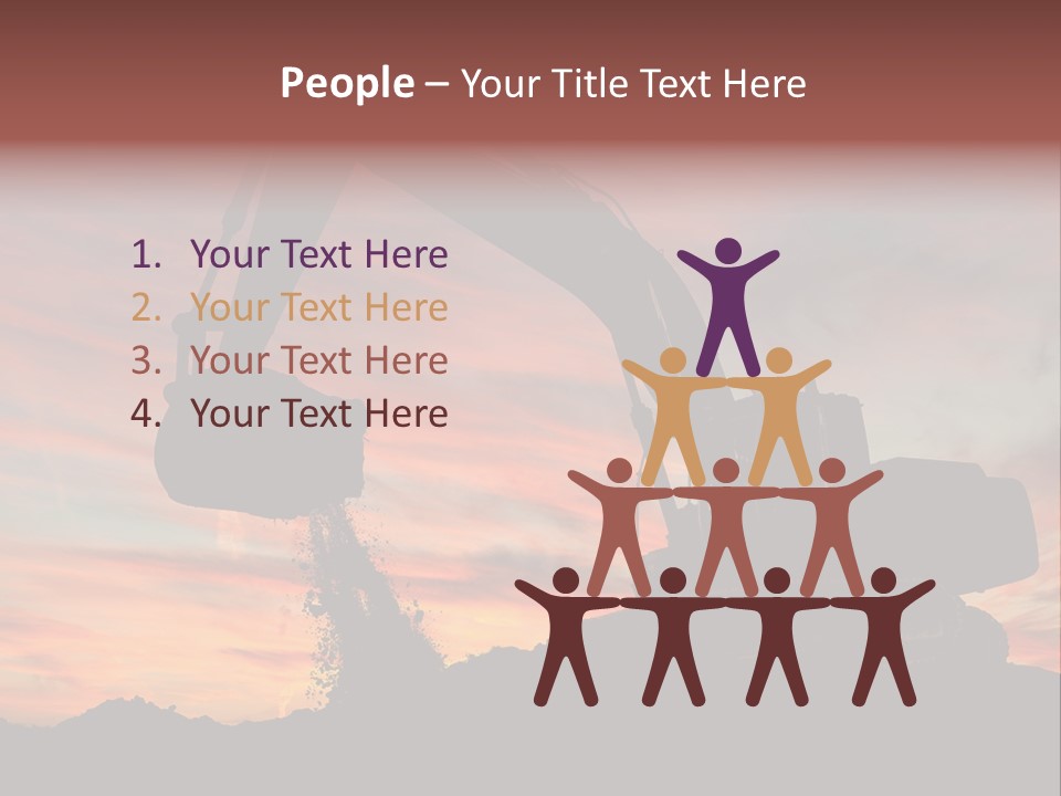 Machinery Unloading Daybreak PowerPoint Template