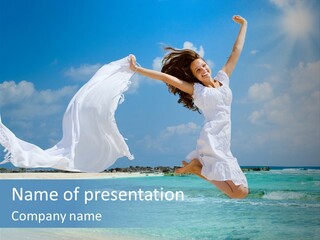 Tropic Model Coast PowerPoint Template