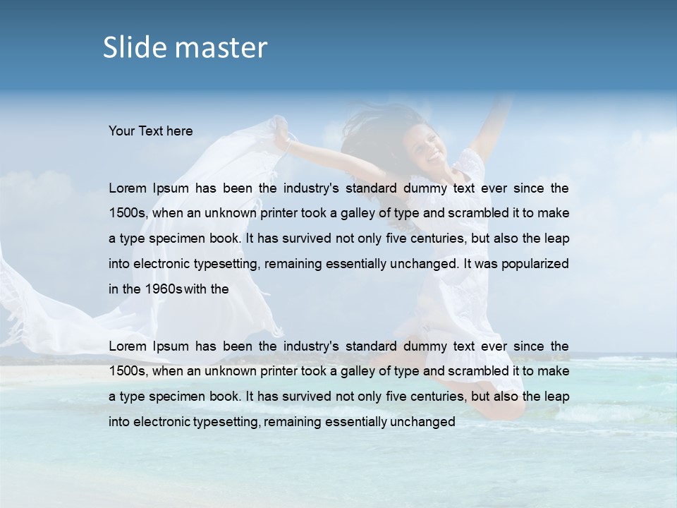 Tropic Model Coast PowerPoint Template