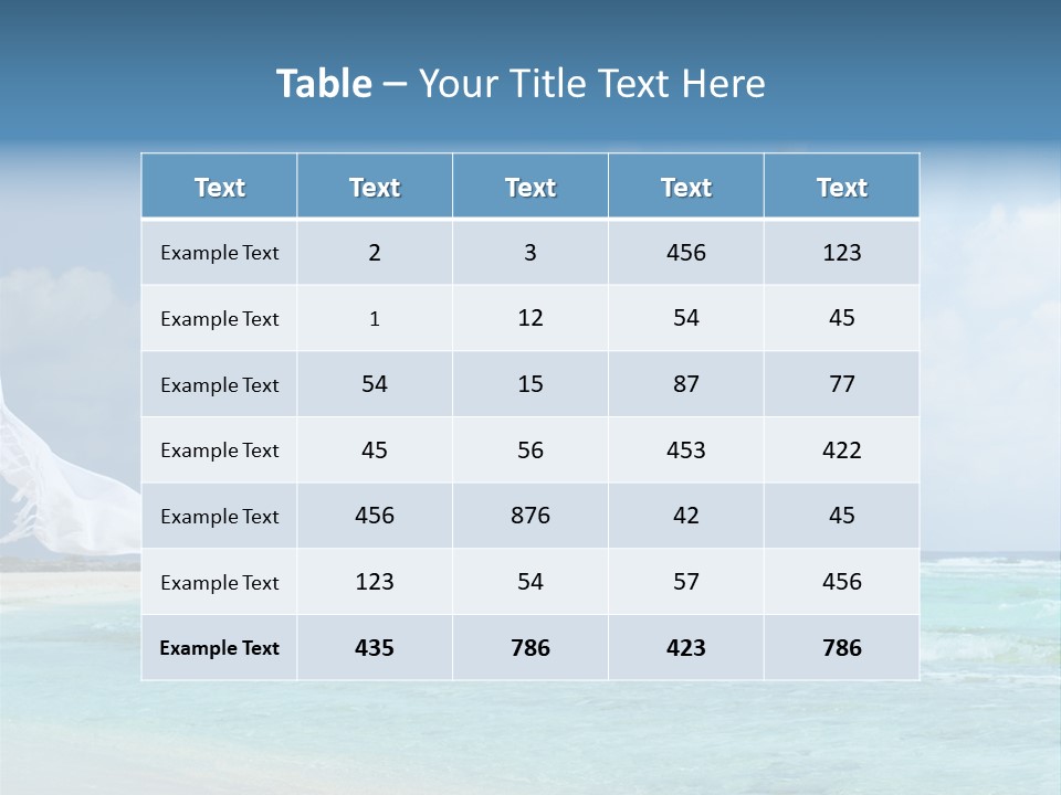 Tropic Model Coast PowerPoint Template
