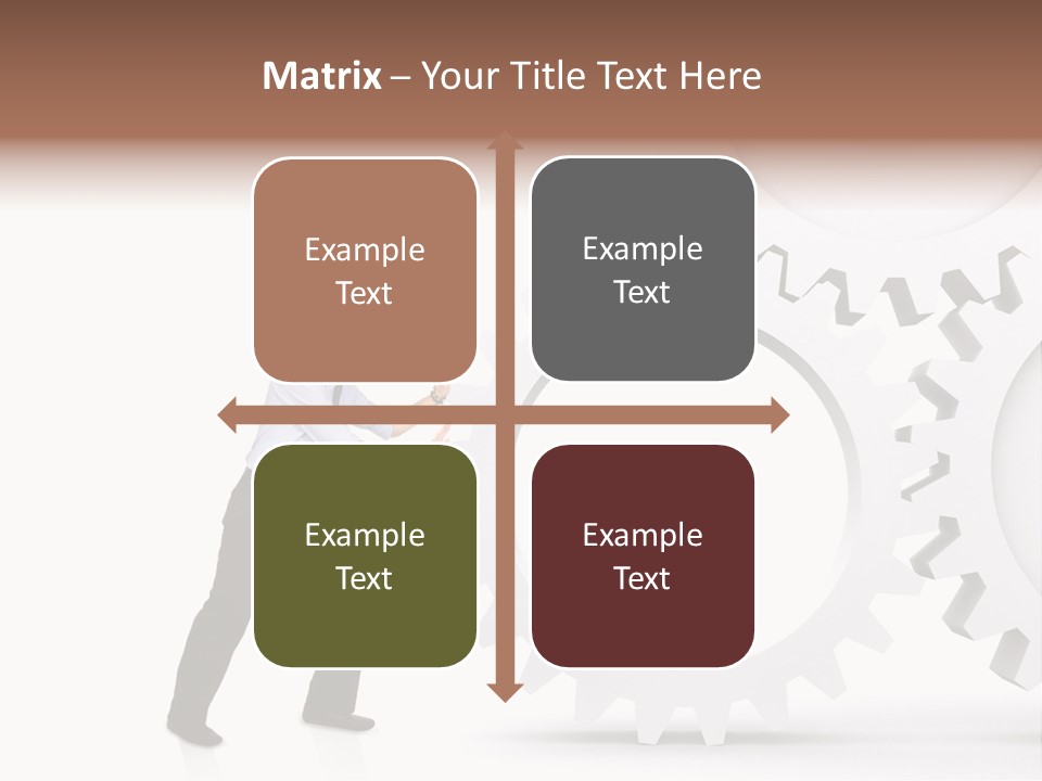 Implemeting Machinery Cogwheels PowerPoint Template
