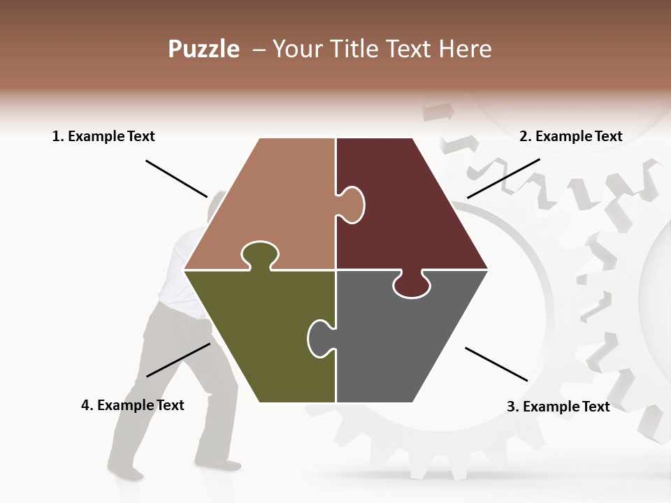 Implemeting Machinery Cogwheels PowerPoint Template