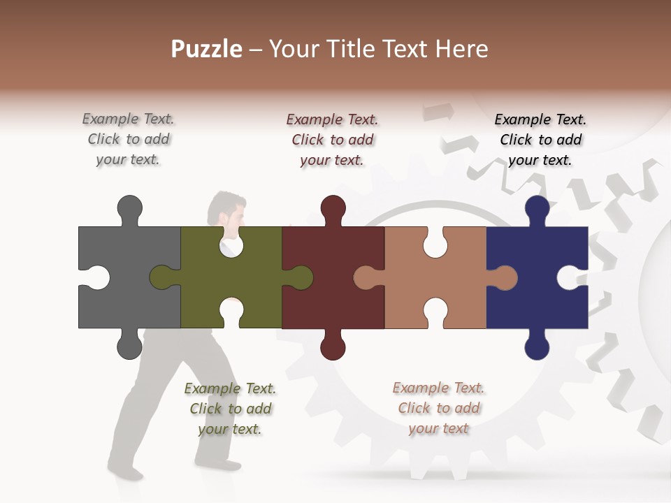 Implemeting Machinery Cogwheels PowerPoint Template
