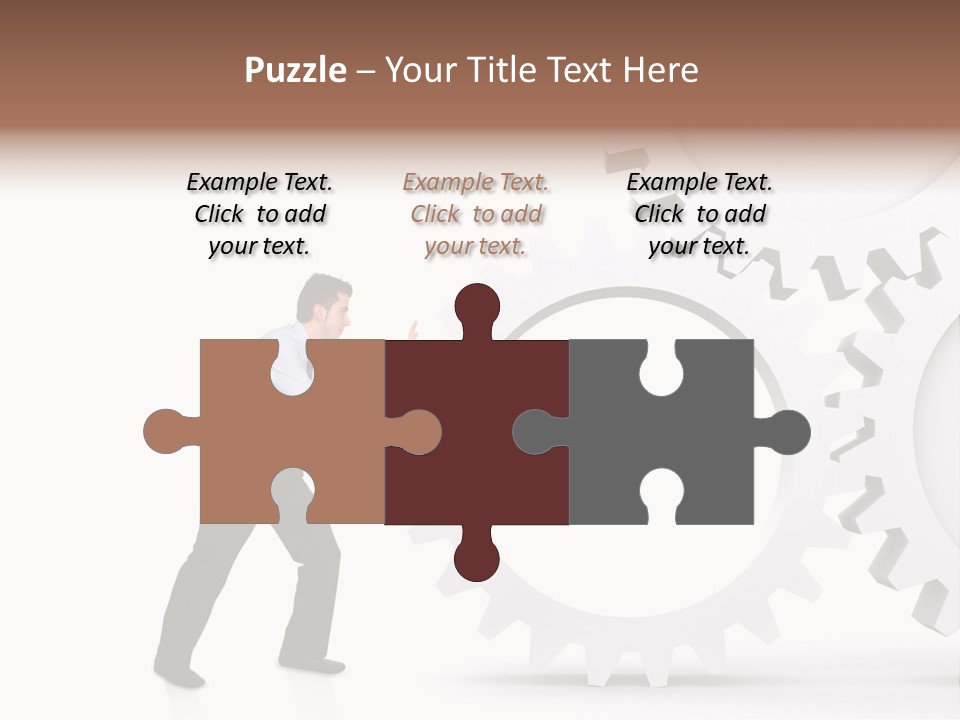 Implemeting Machinery Cogwheels PowerPoint Template