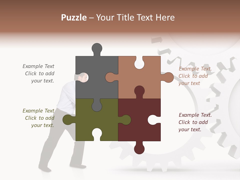 Implemeting Machinery Cogwheels PowerPoint Template