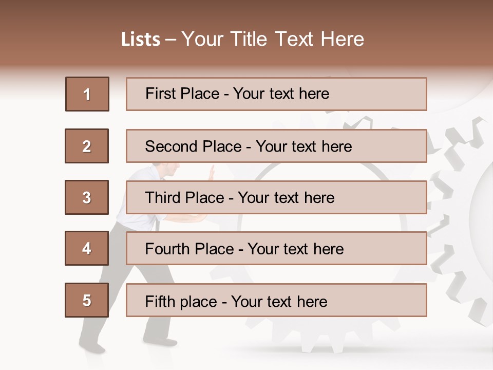 Implemeting Machinery Cogwheels PowerPoint Template
