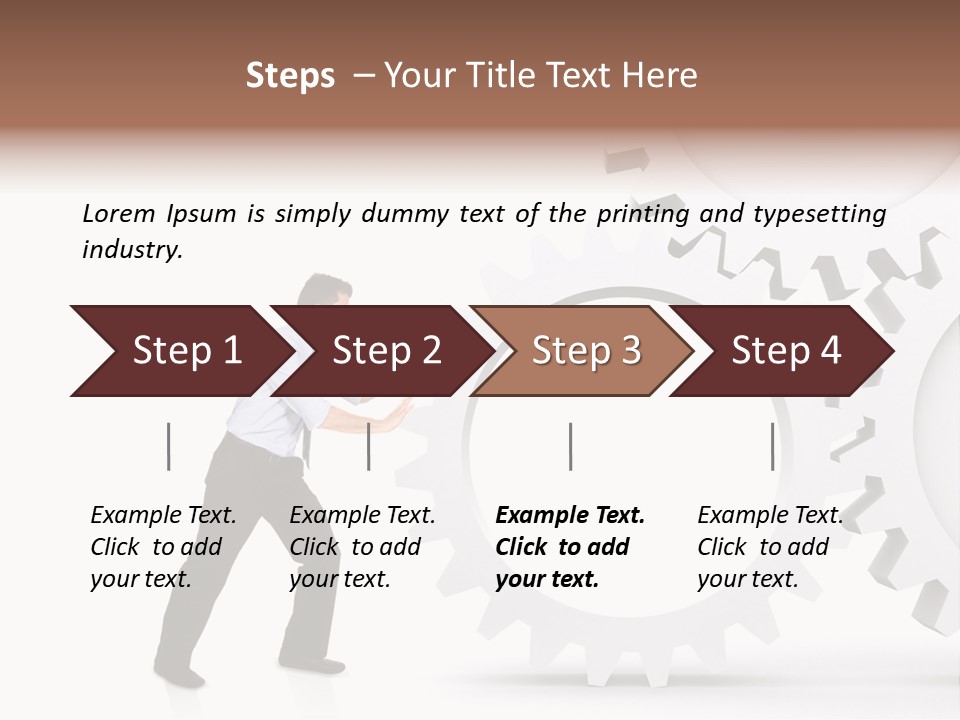 Implemeting Machinery Cogwheels PowerPoint Template