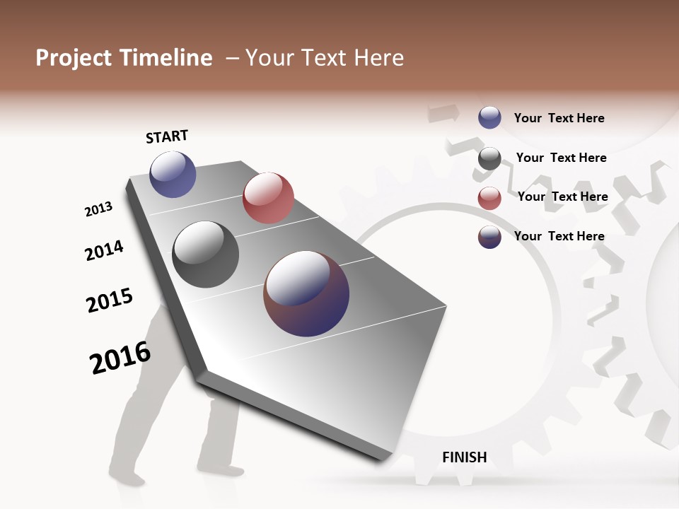 Implemeting Machinery Cogwheels PowerPoint Template
