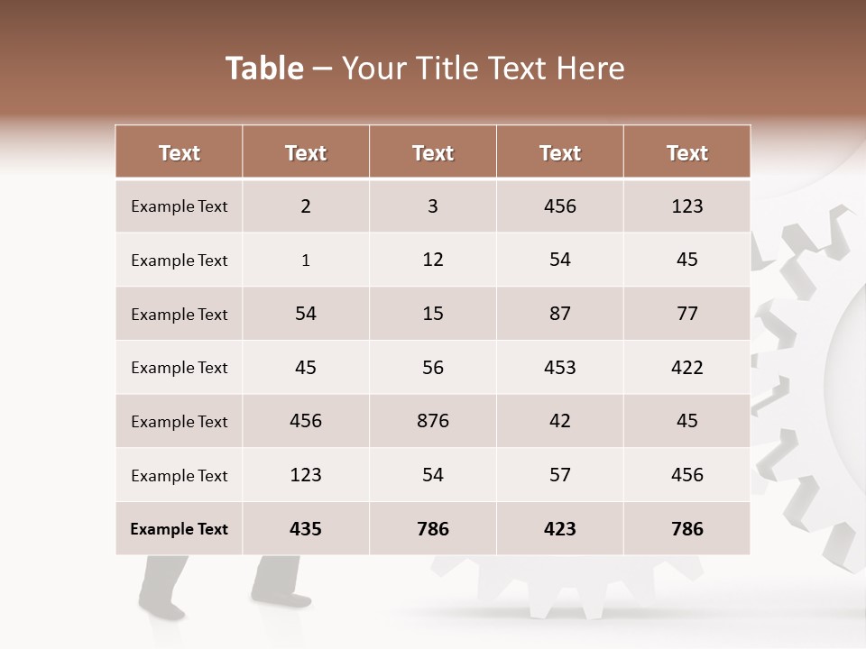 Implemeting Machinery Cogwheels PowerPoint Template
