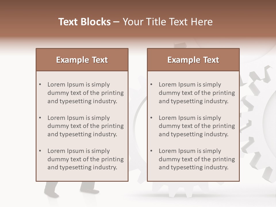 Implemeting Machinery Cogwheels PowerPoint Template