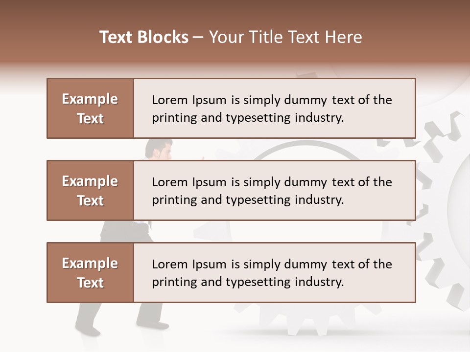 Implemeting Machinery Cogwheels PowerPoint Template