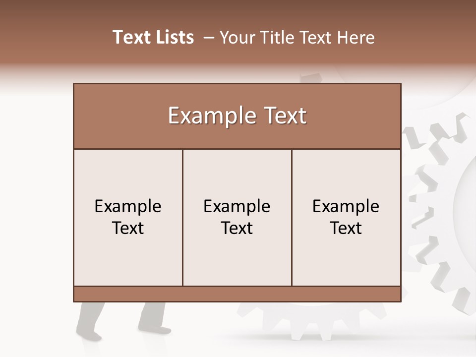 Implemeting Machinery Cogwheels PowerPoint Template