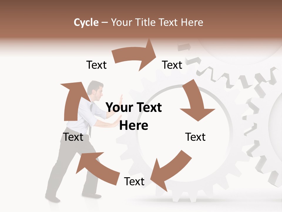 Implemeting Machinery Cogwheels PowerPoint Template